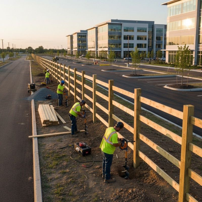 Business Fence Installation detail